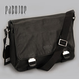 pabojoe/派保爵男包 进口小牛皮休闲男士真皮单肩斜挎包背包 正品