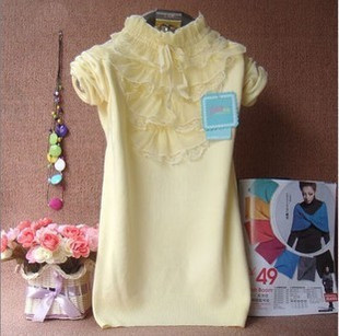 [包邮]2012春装新款女装立领蕾丝花边针织打底<span class=H>淑女屋</span><span class=H>毛衣</span>