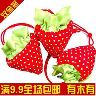 Big price reduction! sales at a loss!/green bags/shopping bags Strawberry foldable bag/handbag &mdash; color random