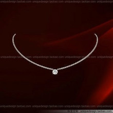 Chanel / incienso pequeños diamantes de la más alta calidad de 14K de oro rosa suelta collar de diamantes solo diamante 14K color oro collar