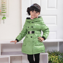 正品 外贸童装 女童长袖长款羽绒服Y219695 130到140CM高 现货