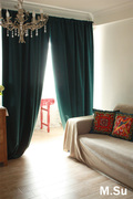 梦境北欧英伦地中海美式客厅卧室加厚遮光落地窗帘丝绒布料定制