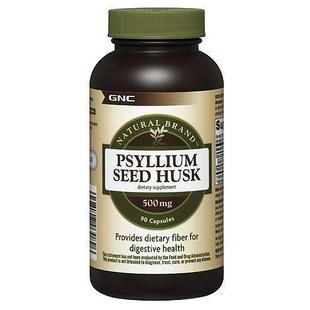  【冲5皇冠】美国GNC 洋车前子壳粉胶囊500mg90粒膳食纤维通便秘