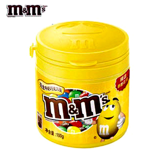  【天猫超市】M&M`S花生牛奶巧克力豆瓶装 100g 乐享生活