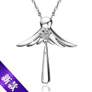 9折秒杀 曼诺龙 绝美天使之恋项链 925纯银韩版珠宝首饰品 女吊坠 9折秒杀 曼诺龙 绝美天使之恋项链 925纯银韩版珠宝首饰品 女吊坠
