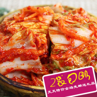  辣款切件泡菜 韩国 辣白菜 正宗手工泡菜 手工免切 酱菜 2袋免邮