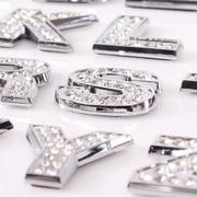 汽车字母钻贴金属钻石字母钻英文字母贴DIY带钻水晶英文字母贴