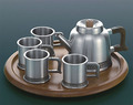 [非典精品]皇家梵诗正品泰国锡器TS016-4茶具套装商务礼品工艺品