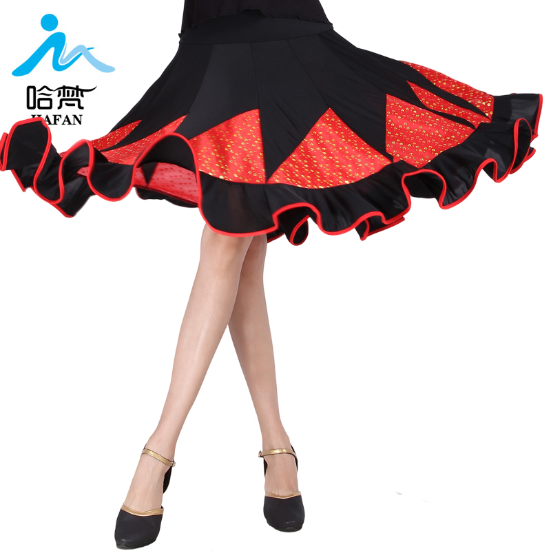 哈梵 【丝绒&amp;普通】 高档广场舞服装新款拉丁舞服装跳长裙