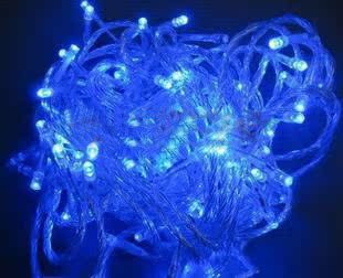  生日装饰布置用品节日婚房布置用品100个头 10米LED串灯蓝色