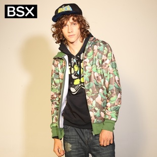 2012 Giordano BSXT shirts men's 3D camouflage chest guardian of  CAP MINI CHE printing even coat of 04081751