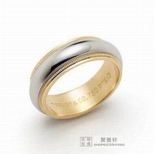 Tiffany / 925 de plata de Tiffany 18K anillo de oro para hombre anillo grueso anillo brillante alero