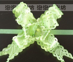  手拉花 礼盒装饰 玫瑰浅绿 整花5厘米10朵