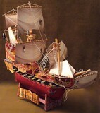 淘宝独家 印刷精装版 美版加勒比海盗船黑珍珠号 3D纸模型DIY