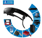 爱维视V100 3D头戴式显示器 98寸屏幕 支持VGA AV输入 眼镜显示器