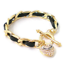 JC marca Europa de una sola fila cinturón lleno de amor colgante brazalete de diamantes pulsera con un brazalete de diamantes ideas de moda femenina