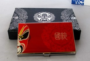  文渊阁 京剧脸谱名片盒 外事出国礼品 北京特色工艺品送外宾 特价
