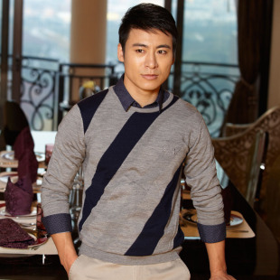 [HODO] red spring/summer 2012 new style men's business casual Twill wool knit shirts