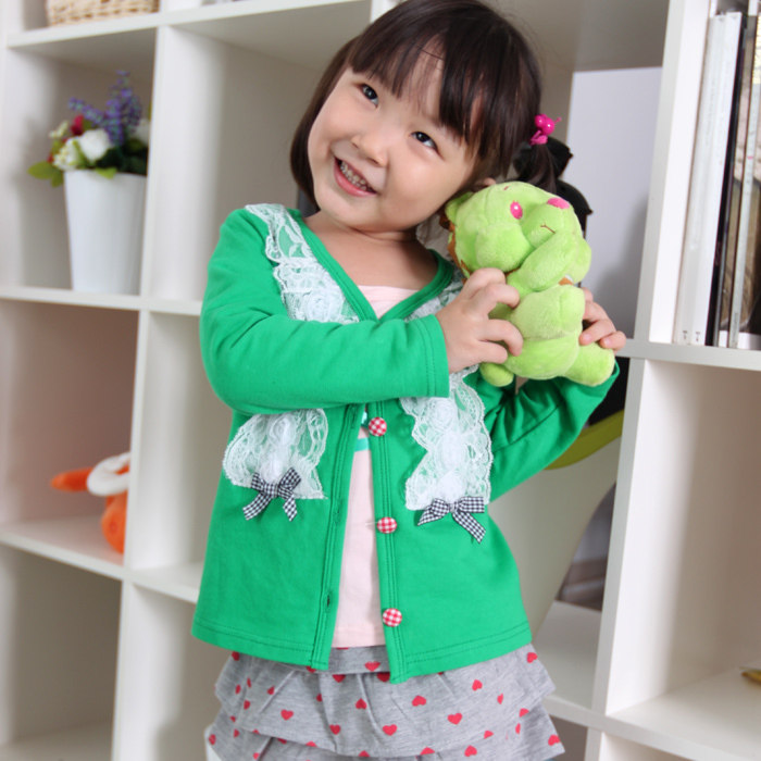 2010秋装新款韩国女童装衣服玫瑰绣花长袖开衫卫衣外套11622特价