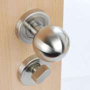 304不锈钢分体圆球型门锁室内门锁卧室房门球形锁欧标6085大锁体