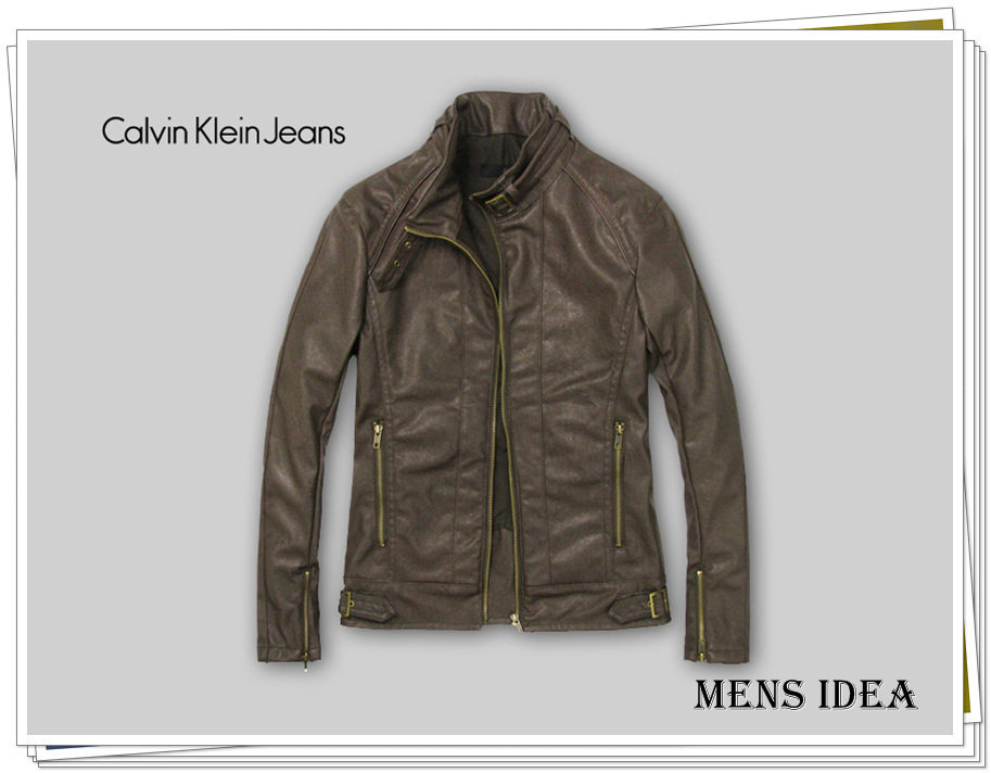 【团购】『Calvin Klein Jeans』日本客供PU皮革&middot;超修身机车皮衣