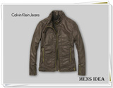【团购】『<span class=H>Calvin Klein</span> Jeans』日本客供PU皮革&middot;超修身机车皮衣