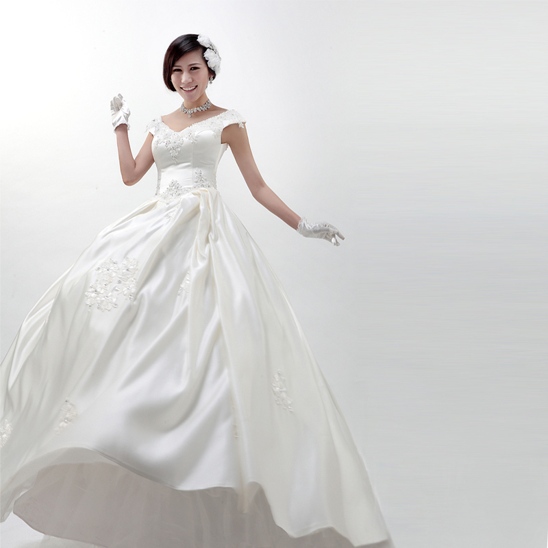性感双肩婚纱礼服 韩版公主婚纱 经典齐地婚纱 韩式婚纱FQ60 性感双肩婚纱礼服 韩版公主婚纱 经典齐地婚纱 韩式婚纱FQ60