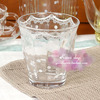 Zakka日系蕾丝花边玻璃杯 透明耐热玻璃水果汁杯情侣杯牛奶杯家用