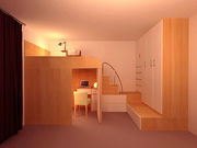 晨木定制复式组合家具儿童上下床衣柜床整体高低床成人卧室套房