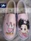 手绘鞋女鞋甲板鞋款F124公主版迷糊娃娃