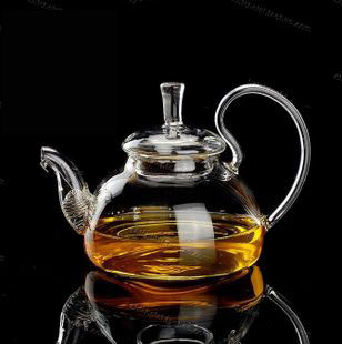 耐热玻璃茶具花茶壶，提梁不透钢，过滤透明泡沏茶大容量花草茶壶