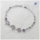 韩版时尚酷玩脚丫之爱的足迹 纯银彩晶手链(6.5G)