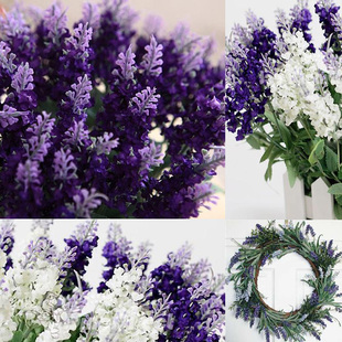  风名－仿真花绢花假花薰衣草10头36CM长　一束价