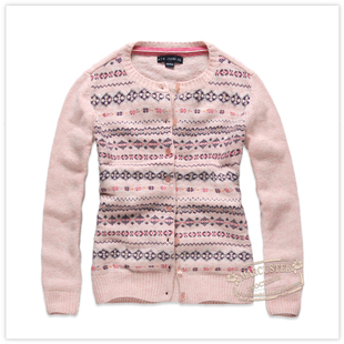   RTW秋装女装圆领提花淑女羊毛针织衫外搭开衫毛衣RTWM23644