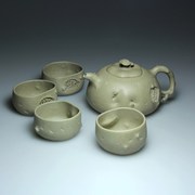 宜兴紫砂壶实力派名家工艺师周顺芳原矿本山绿泥茶壶供春套壶