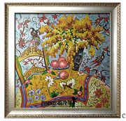 翡冷翠独家高品质手绘厚油立体花油画普罗旺斯的花季