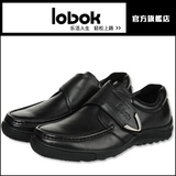 lobok专柜正品春季新品男鞋商务休闲皮鞋摔纹皮防水系列L291