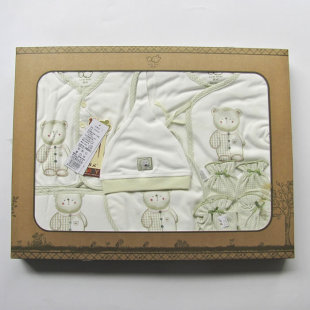  婴儿用品拉比纯棉初生新生儿内衣礼盒套装满月礼品11件套LKFFA008