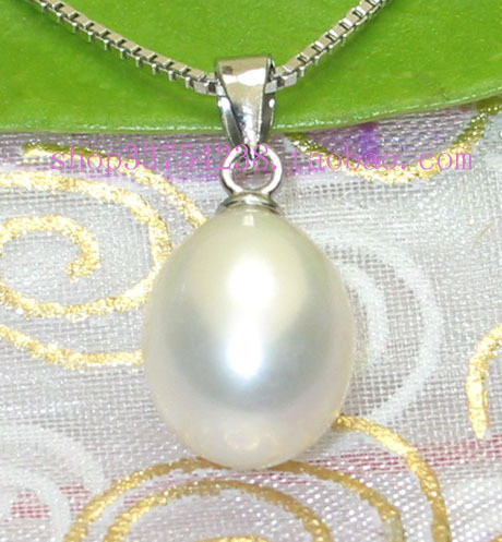 10*8mm white Teardrop-shaped natural Pearl Pendant #2052in the Jewelry/Diamond/Jade/Gold , Natural pearls (New) , Choker category - from Buy2taobao.com to provide professional Taobao agent buy service