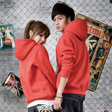 2010大码秋冬装韩版情侣男女装 纯色连帽时尚<span class=H>情侣装</span>卫衣外套