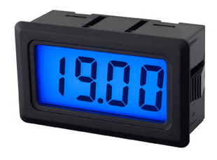 小型液晶LCD数字电压表两线数显电瓶锂电池电动车电压表100V蓝光