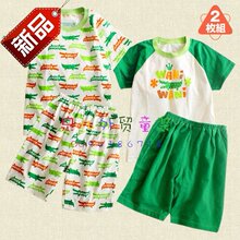 2012夏季新款★出口日本西松屋原单纯棉超薄男孩套装 70元\2套!