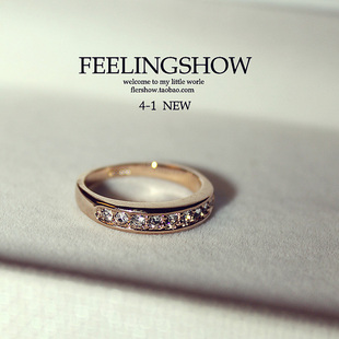  韩国情侣食指锆石女款尾戒女小指戒指韩版潮人女指环小饰品钻戒