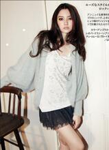ViVi LENA rosebullet可爱优雅清纯绒绒蓝色戴帽外套/开衫（现货