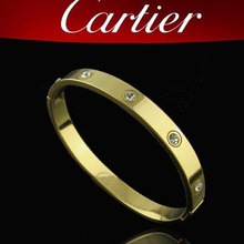 Contador con el dinero de oro Cartier Cartier pulsera con incrustaciones de piedra pulseras par niños y niñas