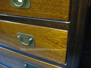 一文制木老榆木家具纯实木两色六斗柜美式抽屉柜储物柜