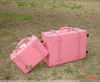 粉色牛皮箱真皮复古手提箱 粉色结婚箱 手工拉杆箱压钱箱尺寸定制