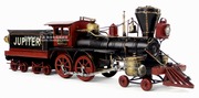 手工仿古铁艺蒸汽火车摆件1880年美国宙斯号蒸汽机车模型装饰礼物