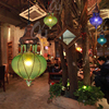 漫咖啡小吊灯东南亚泰式风格，彩色水晶吊灯，地中海波西米亚餐厅灯