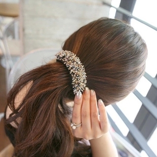 韩国发饰头饰品香蕉，夹水晶水钻发夹，发卡扭夹横夹顶夹马尾夹扣